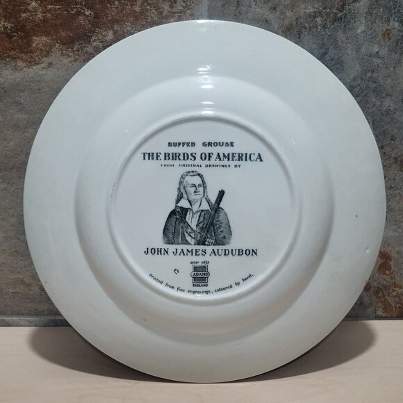 VTG Adams England Audubon Ruffed Grouse Birds of America Decorative Plate Chippe - Picture 2 of 14